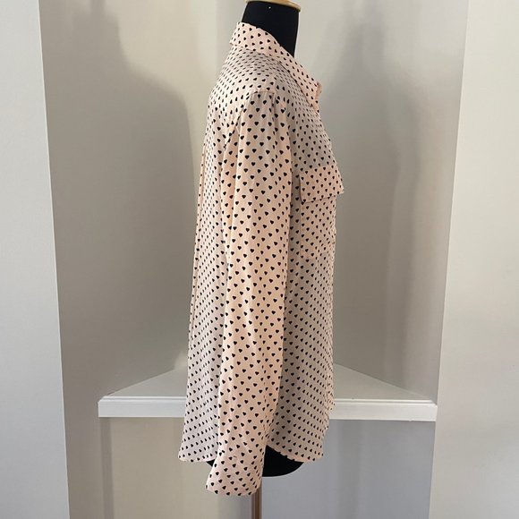 Equipment Silk Heart Print Blouse - Picture 2 of 13